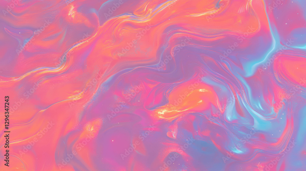 Poster vivid cosmic nebula texture with swirling colorful patterns for creative designs