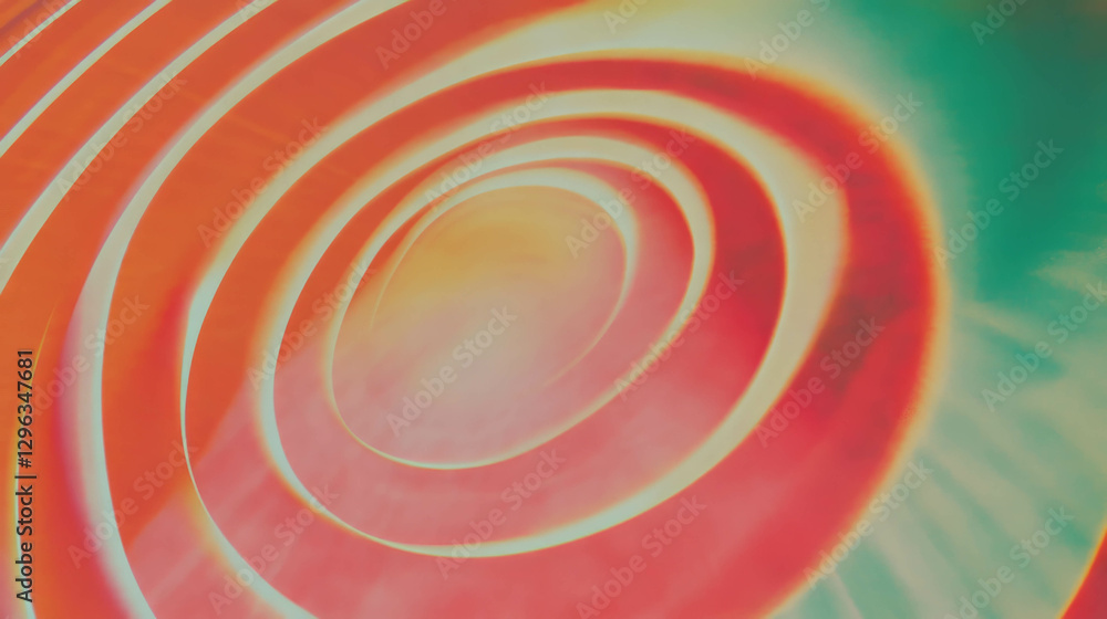 Poster vibrant abstract background with concentric circles and thin lines