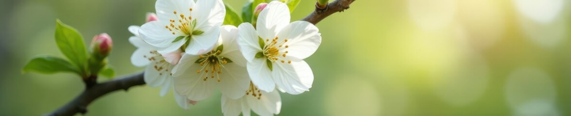 Obraz premium White macadamia blossoms on a tree in spring season, tree, bloom