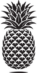 Obraz premium pineapple clipart vector, pineapple vector illustration, pineapple silhouette logo vector, pineapple black and white background