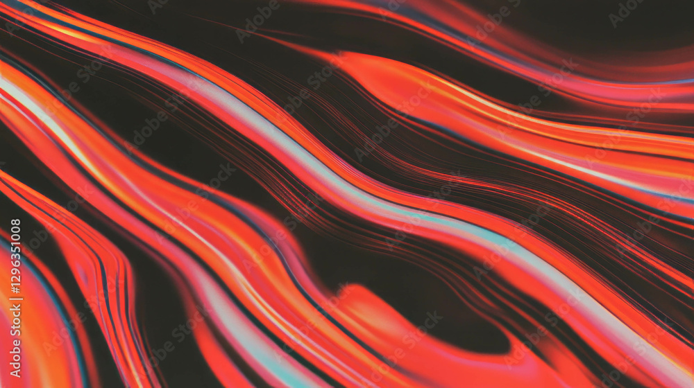 Poster abstract dynamic waves with varied thickness for design and wallpaper