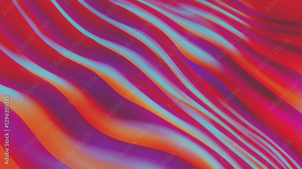 Poster Vibrant abstract background with curved lines and dynamic colors for modern design