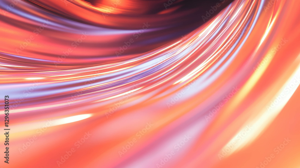 Fototapete vibrant abstract background with curved lines in dynamic motion