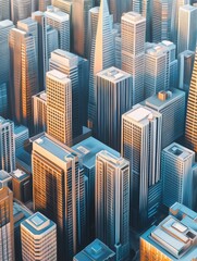 Obraz premium Downtown San Francisco aerial view of skyscrapers