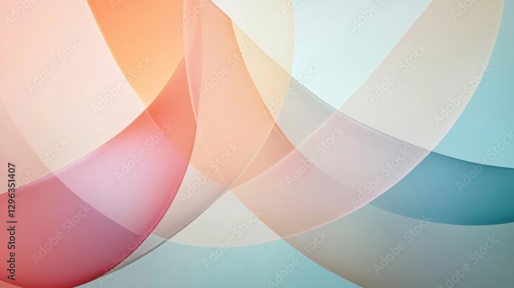 Aufkleber colorful abstract shapes intertwining in a harmonious composition showcasing fluidity and modern des