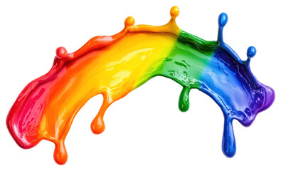 Rainbow liquid splash colorful creative artistic.