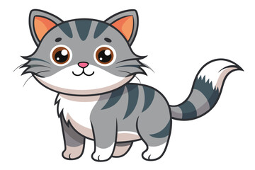 Obraz premium kawaii cute cat cartoon characters vector