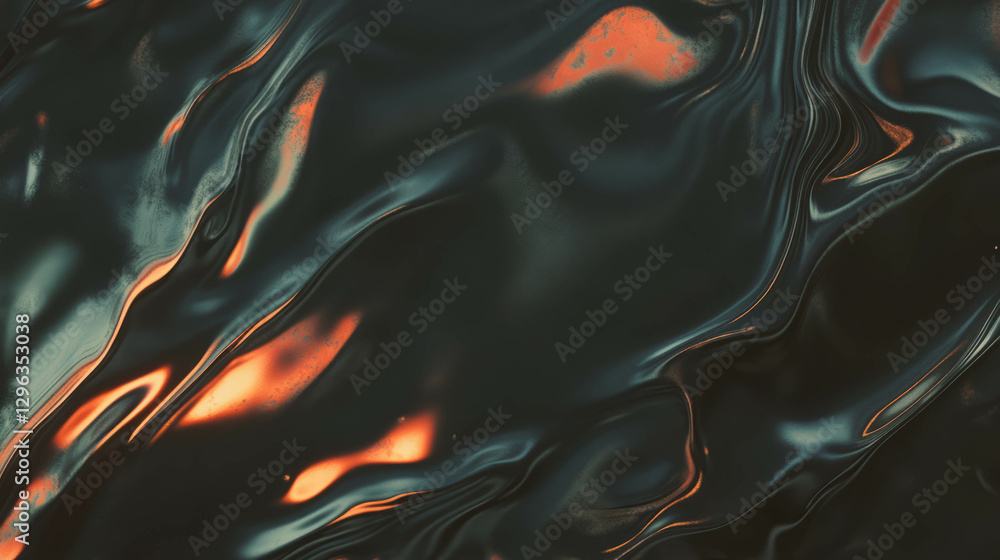 Poster abstract dark and oily water surface texture with rippling effects