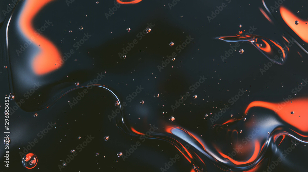 Leinwandbilder abstract background of dark oily water surface texture with reflective patterns for creative design