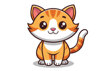kawaii cute cat cartoon characters vector