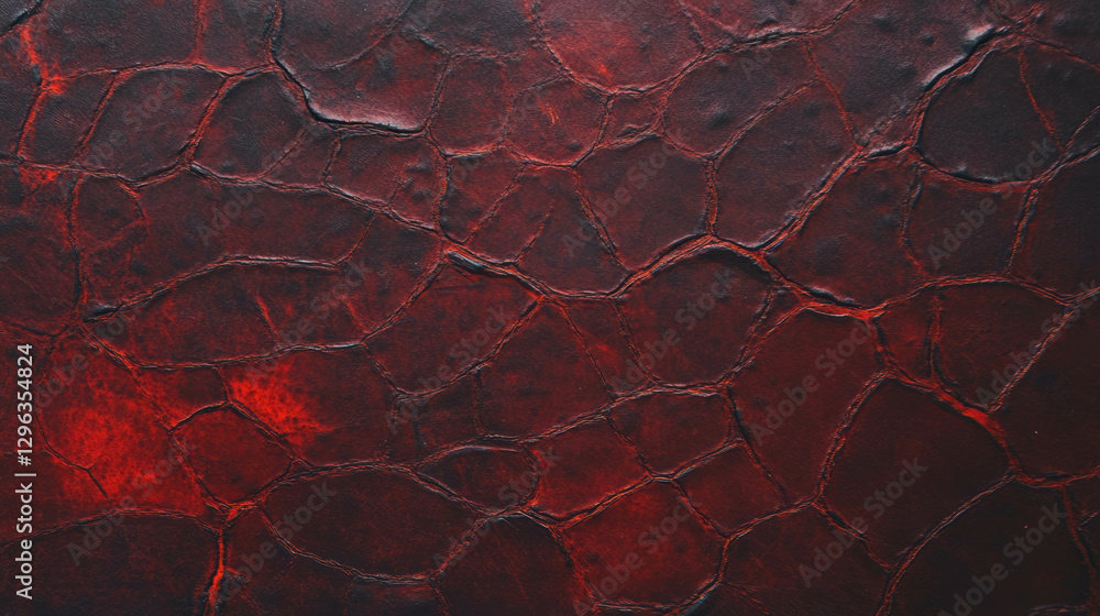Poster Dark leather texture with rough surface pattern for background design