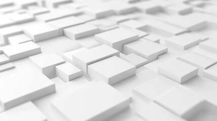 Abstract white cubes background; 3D render (1)