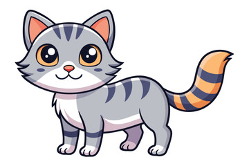 Obraz premium kawaii cute cat cartoon characters vector