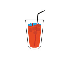 Ice tea cup vector illustration