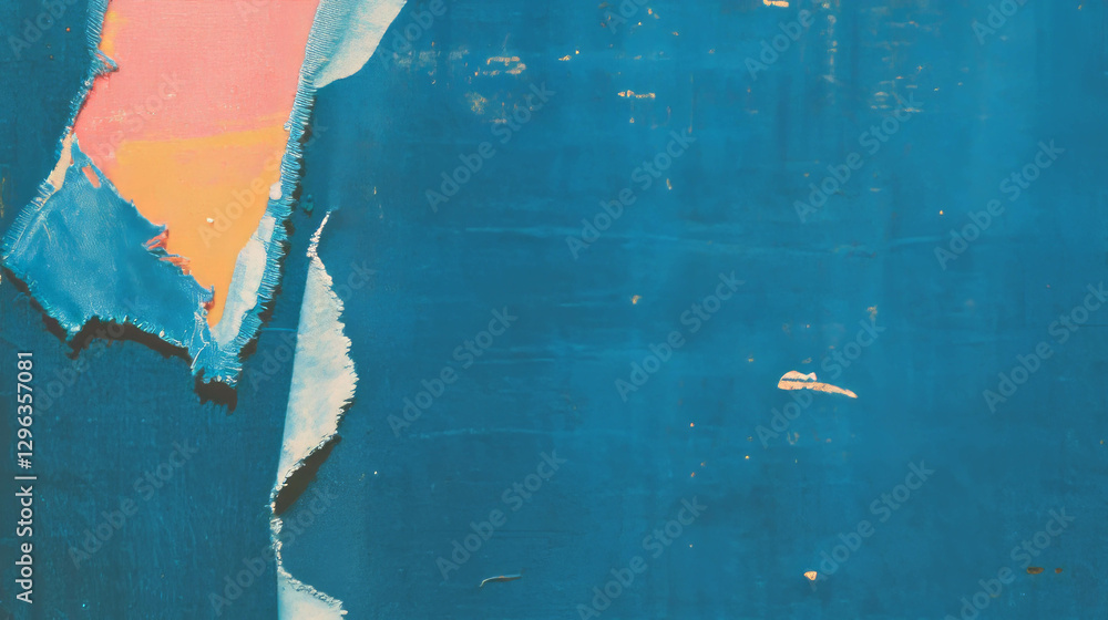 Aufkleber abstract denim texture with colorful torn fabric layers design for creative backgrounds