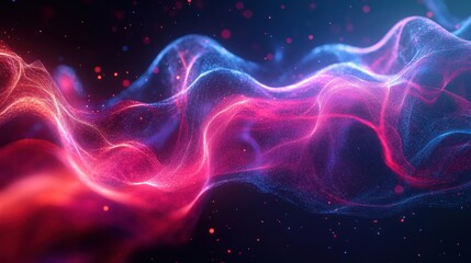 Obraz premium Abstract Cosmic Nebula: A Symphony of Pink and Blue