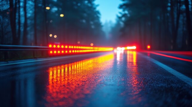 Traffic Management System With Glowing Analytics in a Clean Urban Environment. Generative AI