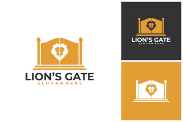 Lion gate gallant king logo design
