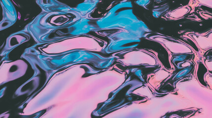 Naklejka premium Abstract art of distorted reflections in water puddles with vibrant colors