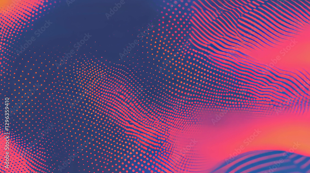 Aufkleber Vibrant abstract background with dotted and dashed lines for modern design concepts
