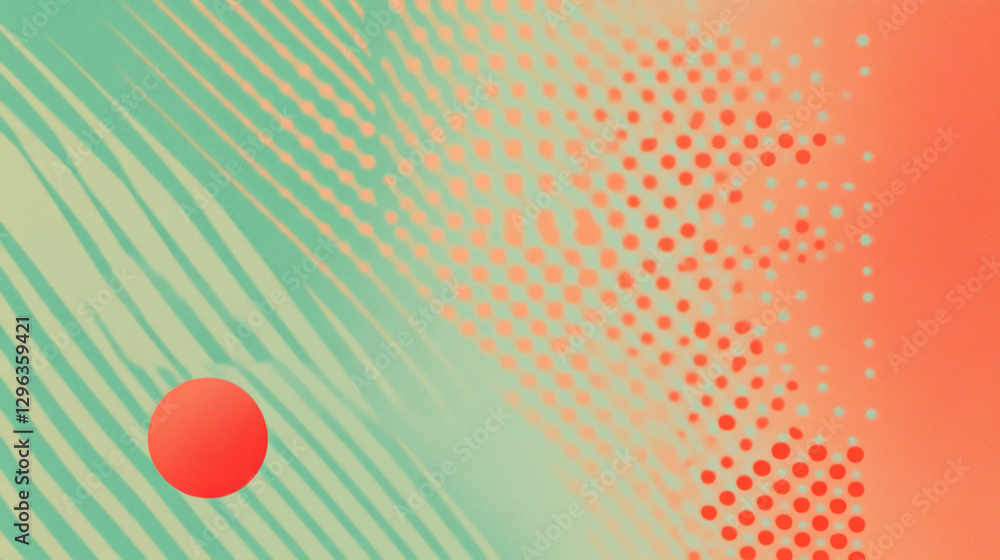 Aufkleber Abstract geometric background with dotted lines and gradient design