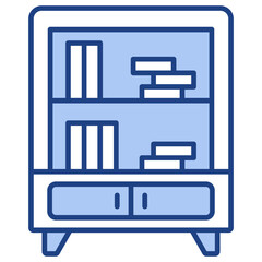 Book Shelf Blue Icon