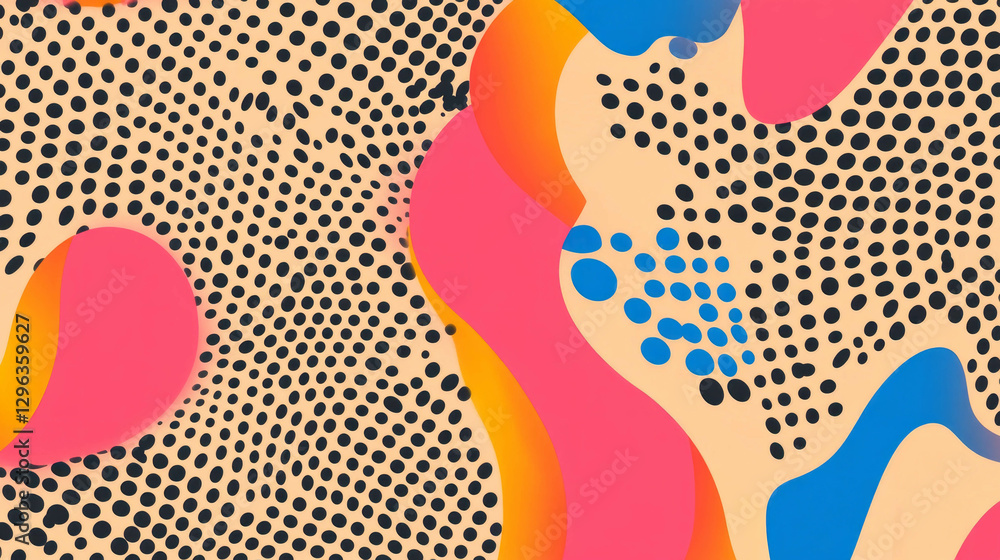 Poster Abstract background with dotted patterns and vibrant colors for artistic design