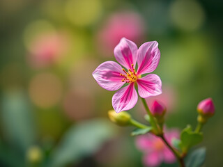 Obraz premium Abstract blurred nature background Flower. Abstract nature bokeh pattern