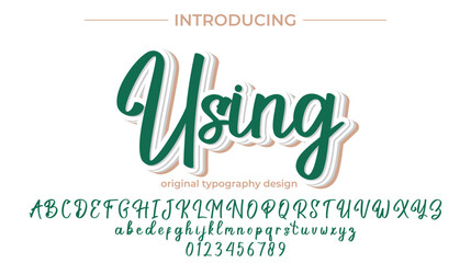 Using Font Stylish brush painted an uppercase vector letters, alphabet, typeface