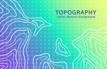 Futuristic neon abstract topography background
