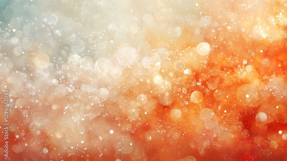 Poster an abstract painting displaying colorful bokeh and blurred backgrounds in art