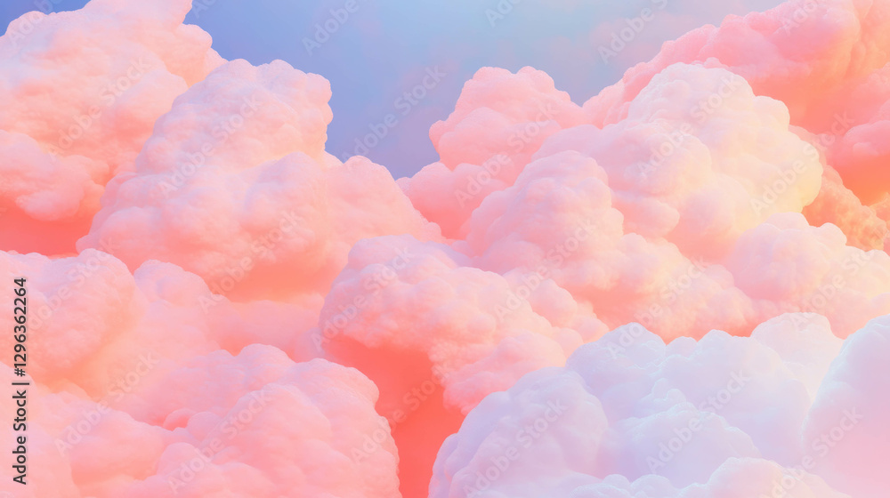 Aufkleber Dreamy foam clouds with soft texture for tranquil background design