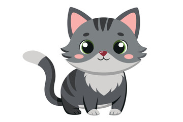 Obraz premium kawaii cute cat cartoon characters vector isolated illustration