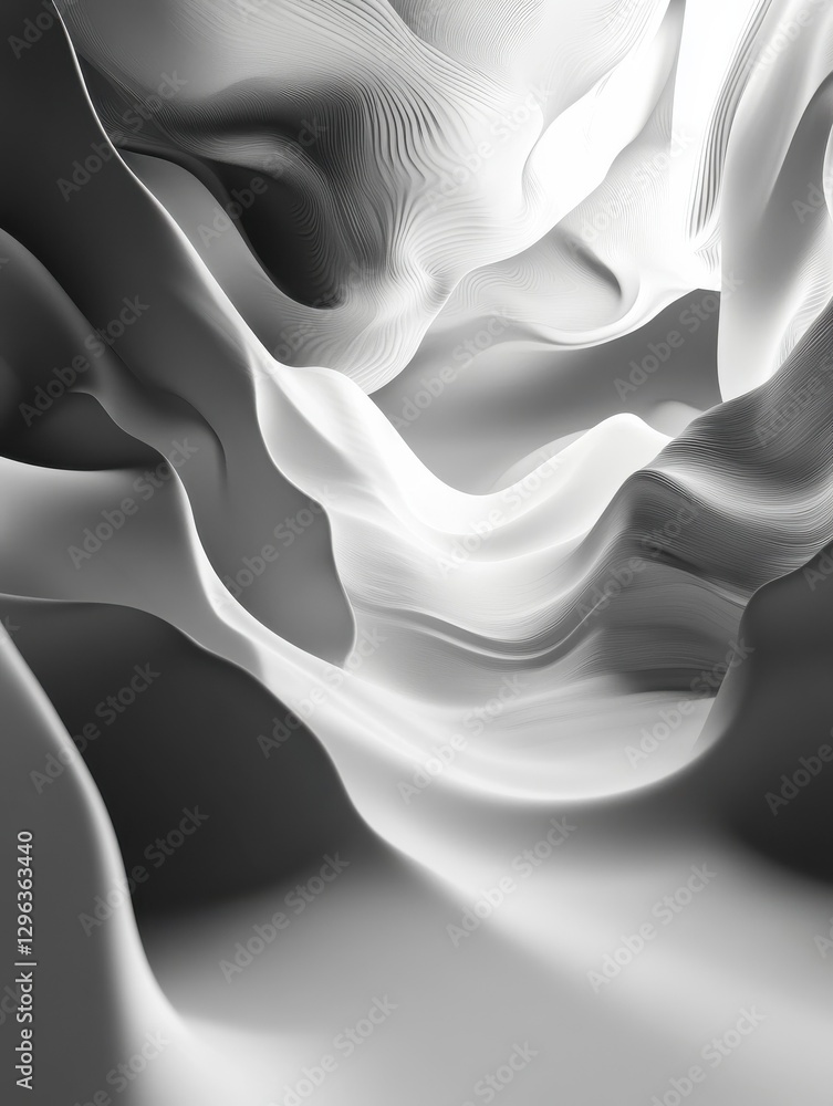 Poster abstract grey gradient room wallpaper with copy space. art and design concept. 3d rendering