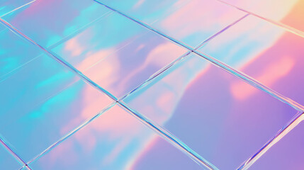 Futuristic smooth roof texture with iridescent colors for modern design