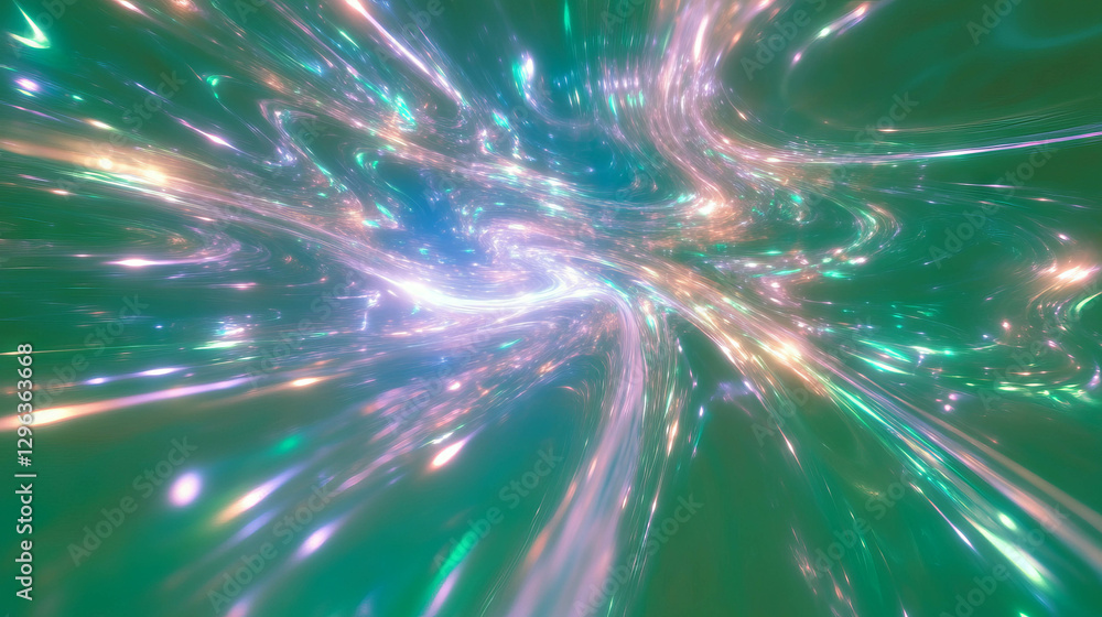 Poster Futuristic technology background with intricate light patterns for digital design