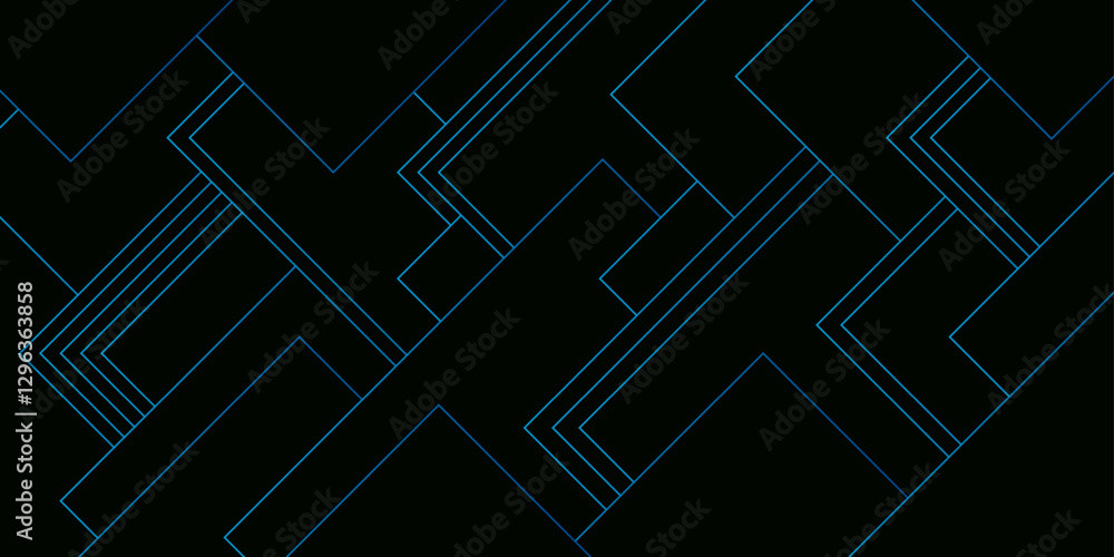 Leinwandbilder Abstract background with Dynamic geometry shapes. Scribble backgrounds Luxury dark background. Presentation design with realistic line geometric shape. Minimal lines futuristic tech background