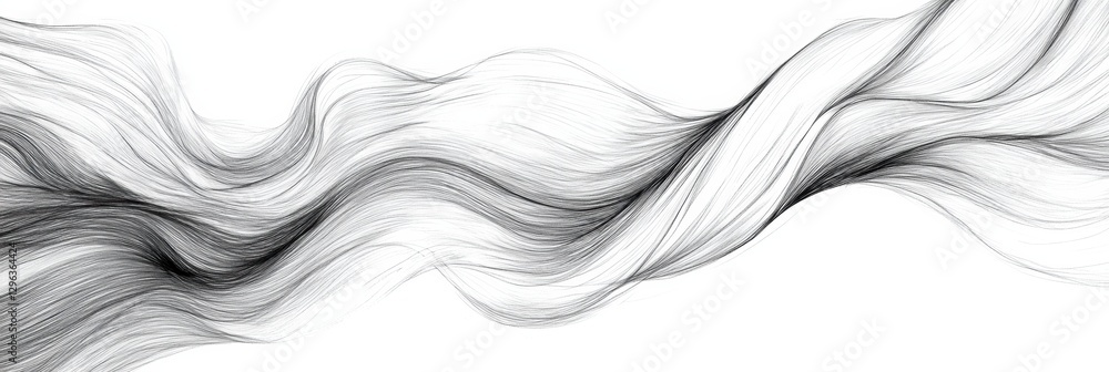 Poster elegant flowing lines create a sense of motion and tranquility in a minimalist art piece featuring m