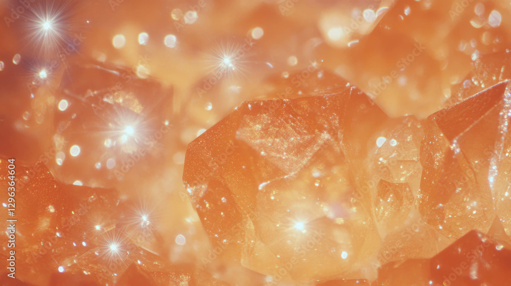 Poster glowing crystal texture with sparkling highlights for elegant design