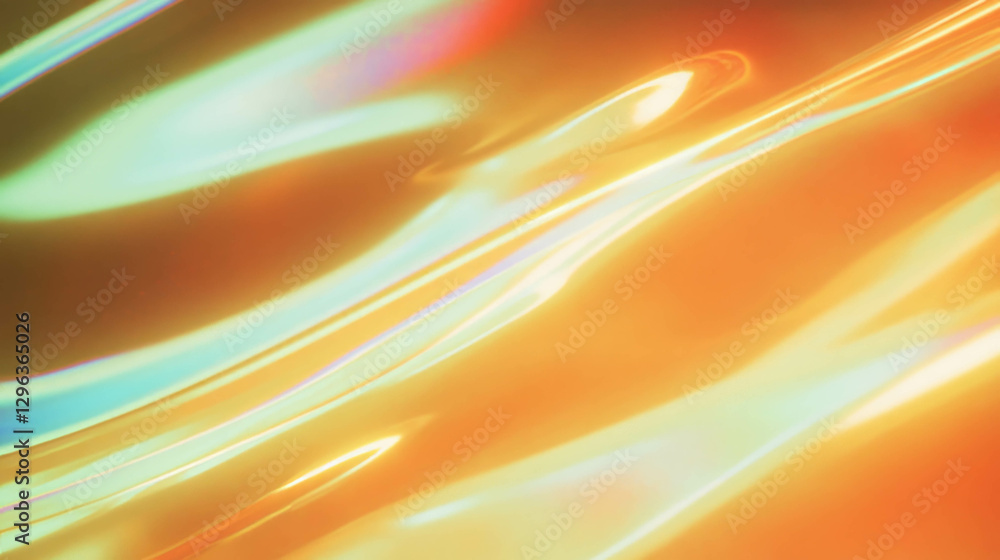 Poster vibrant abstract background with glowing energy streams and colorful waves