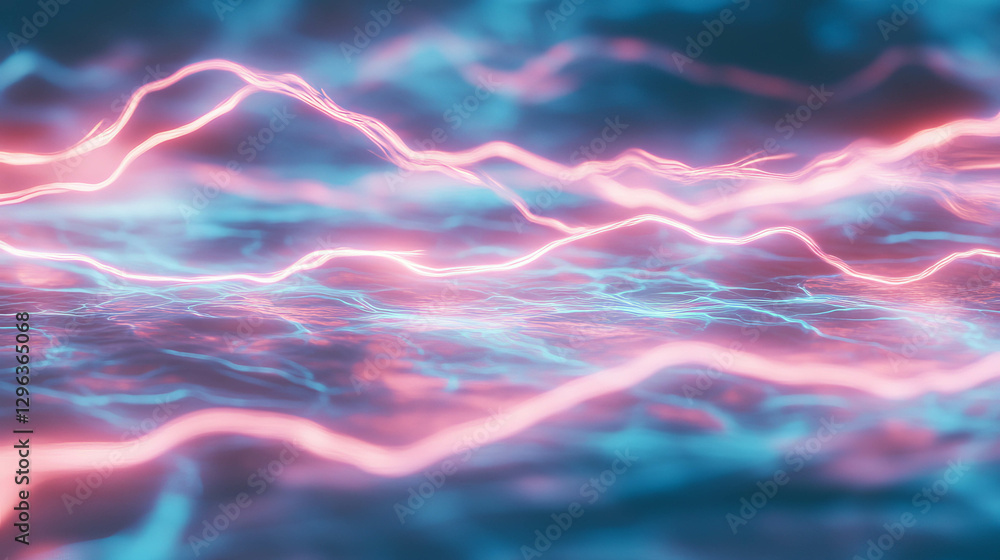 Poster vibrant energy streams and glowing abstract background for digital design