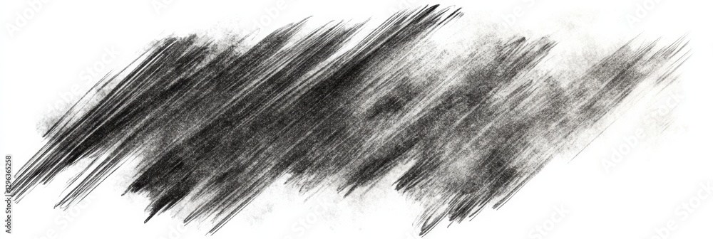 Aufkleber artistic charcoal sketch with expressive strokes created on textured paper in a contemporary art sty
