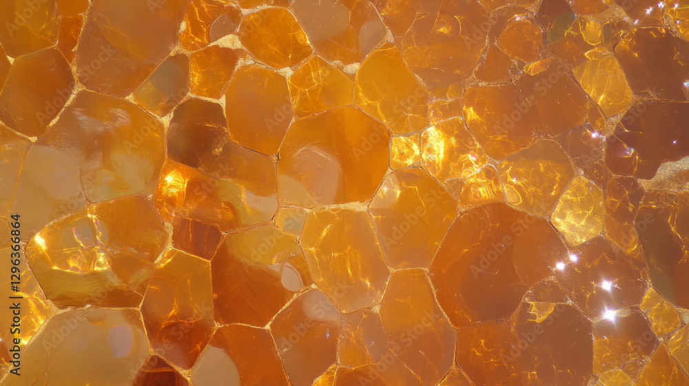 Aufkleber shimmering gold mosaic texture background with small tiles for elegant designs