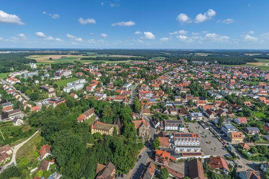Blick auf das mittelfr&auml;nkische Neuendettelsau im Kreis Ansbach