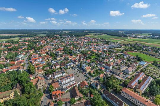 Blick auf das mittelfr&auml;nkische Neuendettelsau im Kreis Ansbach