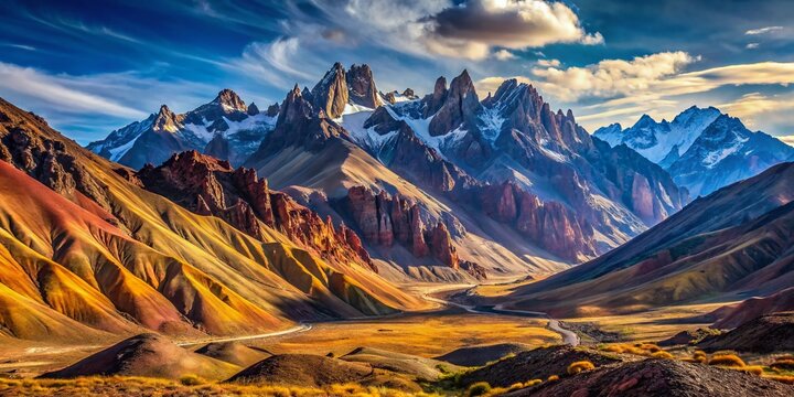 Dramatic Andes Mountain Landscape: Ruta 7, Uspallata, Argentina