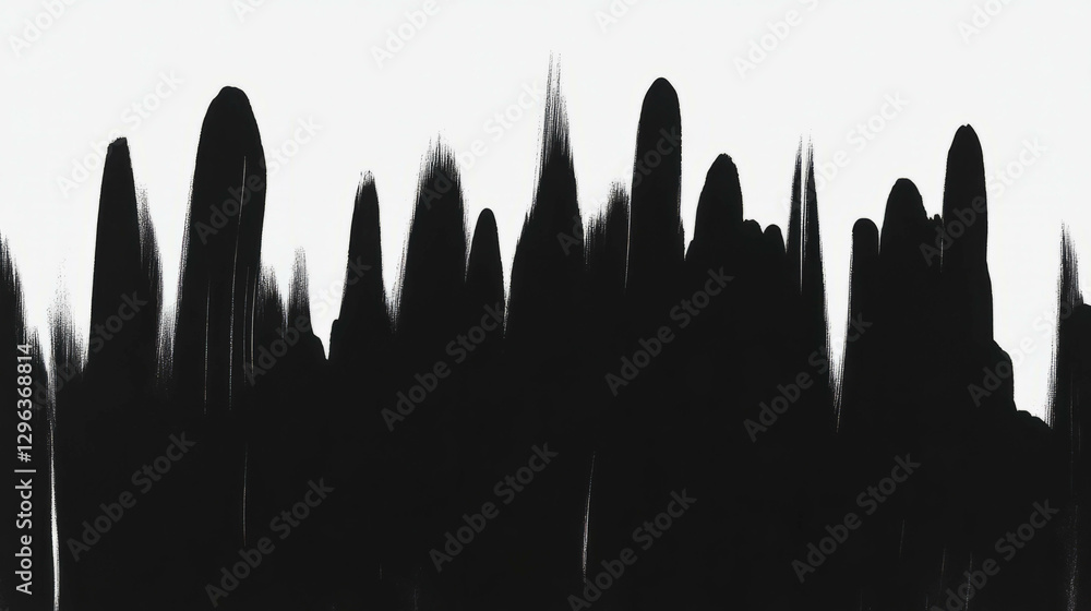 Poster abstract ink blot background with drips for creative design