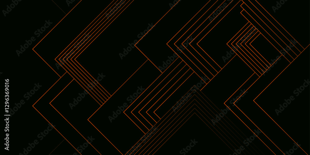 Poster Abstract background with Dynamic geometry shapes. Scribble backgrounds Luxury dark background. Presentation design with realistic line geometric shape. Minimal lines futuristic tech background