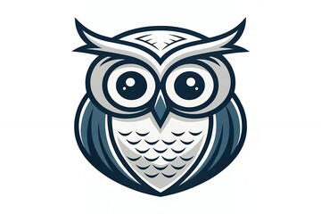 Fototapeta premium owl on white background Icon animal logo collection Illustration design template