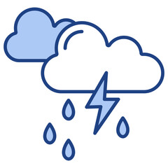 Extreme Weather Blue Icon